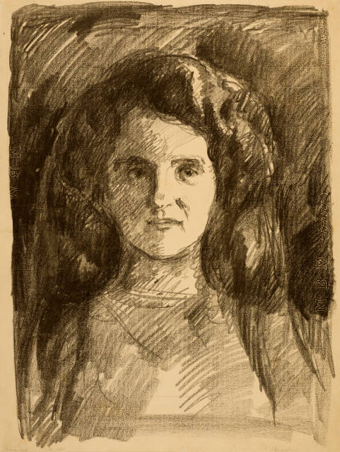 Edvard Munch : Frauenbildnis - Portrait of a Woman, 1912