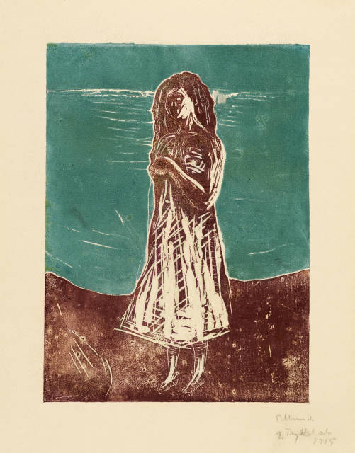 Edvard Munch : Junge Frau am Strande - Young Woman on the ..., 1912
