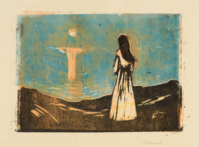 Edvard Munch : Mondschein am Meer - Moonlight by the Sea, 1912