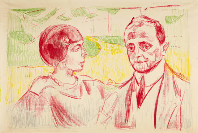 Edvard Munch  : Elsa und Curt Glaser , 1913