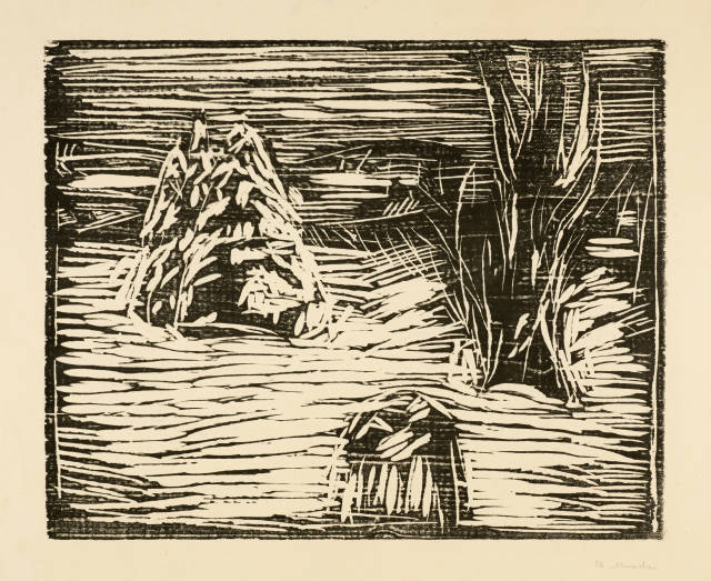 Edvard Munch : Garten im Schnee I  - Garden in Snow I, 1913