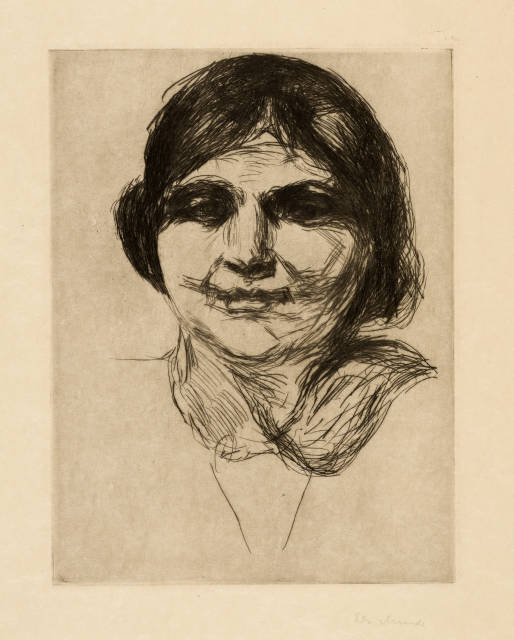 Edvard Munch : Celline ohne Hut - Celline without Hat, 1914