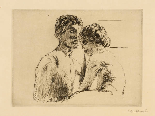 Edvard Munch : Zwei Menschen - Man and Woman, 1914