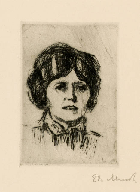 Edvard Munch : Frauenbildnis - Woman's Portrait, 1916