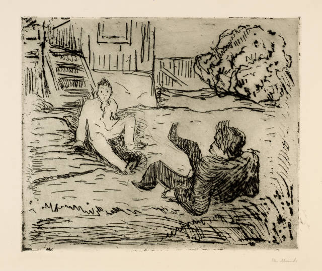 Edvard Munch : Die Schlägerei - The Fight, Circa 1916
