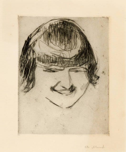 Edvard Munch : Lachende junge Frau mit Stirnlocken - ..., 1916-1920