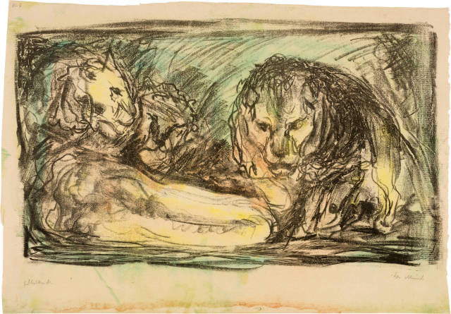 Edvard Munch : Drei Löwen - Three Lions, 1916