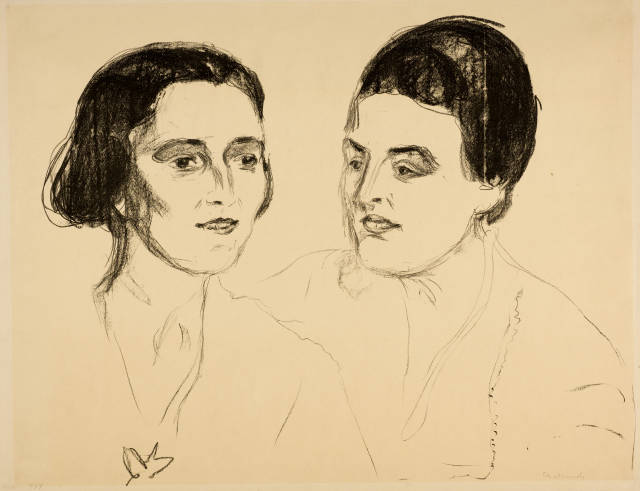 Edvard Munch : Louise und Else Heyerdahl, 1920