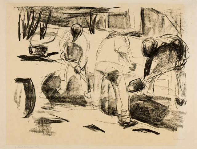 Edvard Munch : Grabende Arbeiter - Streetworkers, 1920