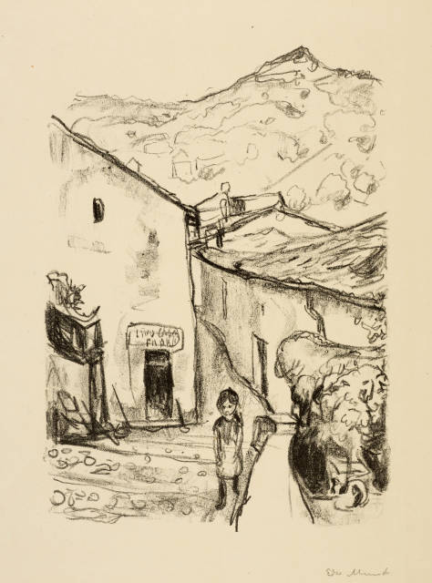 Edvard Munch : Strasse in Como - Street in Como, 1922