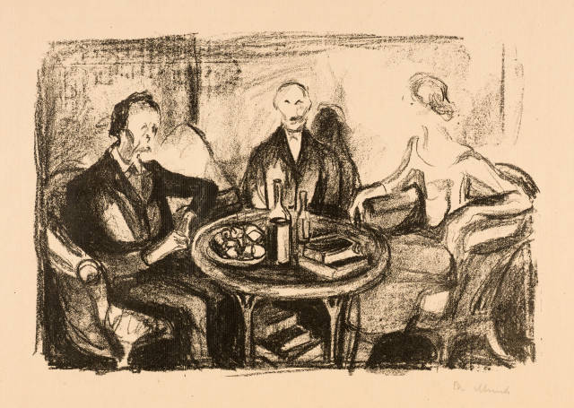 Edvard Munch : Beim Kaffee - After Dinner Coffee, 1930