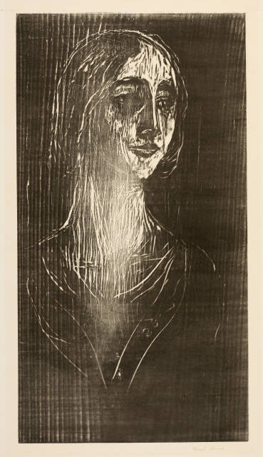 Edvard Munch : Brigitte III - The Gothic Girl, 1930