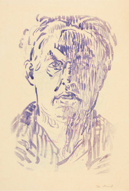 Edvard Munch : Selbstbildnis - Self-Portrait, Circa 1908