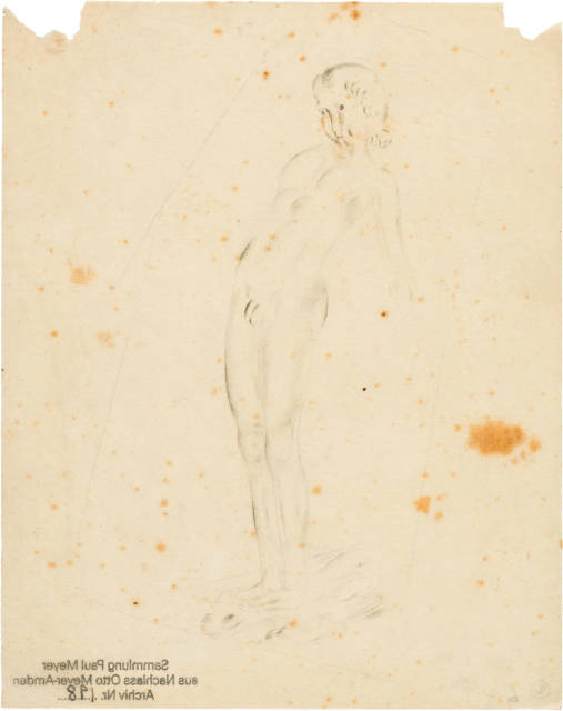 Otto Meyer-Amden : Sich nach hinten anlehnender Knabenakt, mit ..., 1913-1917