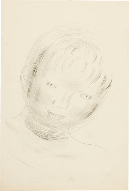 Otto Meyer-Amden : Knabenkopf, nach rechts unten blickend, Circa 1922