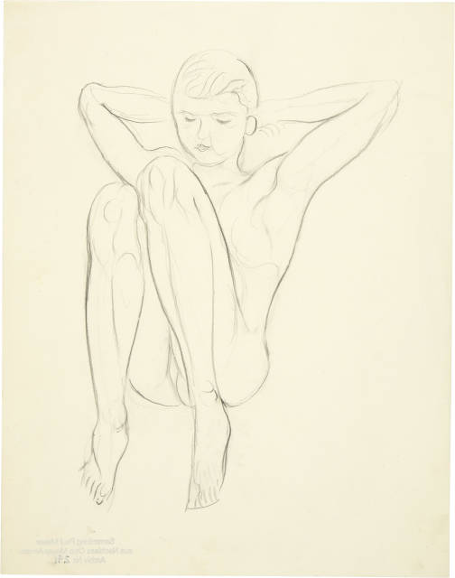 Otto Meyer-Amden : 3 Studien zu 'Sitzender Knabenakt mit ..., 1928-1932