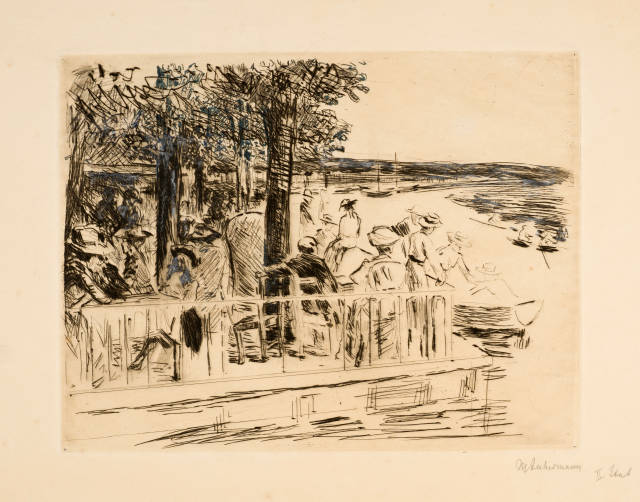 Max Liebermann : Restaurant am Wasser (De Vink bei Leiden), 1911