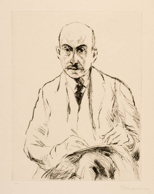 Max Liebermann : Selbstbildnis des Siebzigjährigen, von vorn,..., 1917