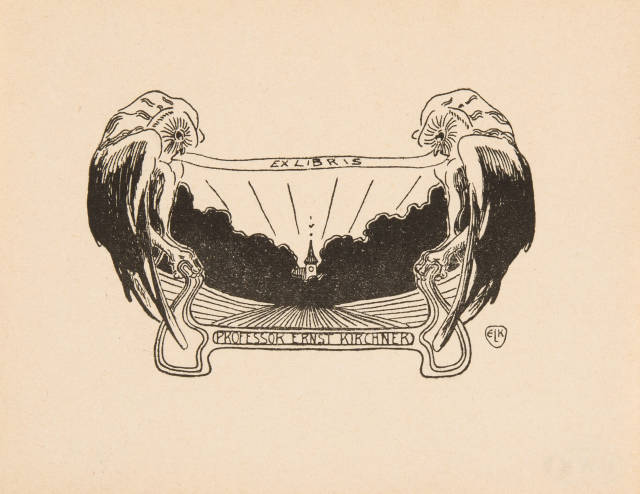 Ernst Ludwig Kirchner : Ex Libris Professor Ernst Kirchner, 1903/1904