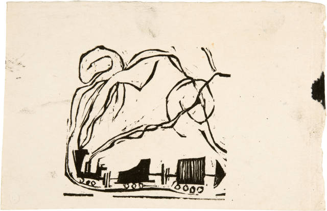 Ernst Ludwig Kirchner : Eisenbahn (nach einer Kinderzeichnung ..., Circa 1926/1927
