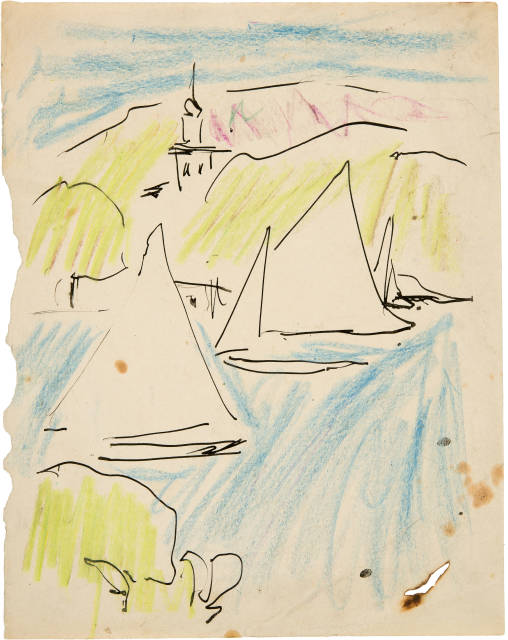 Ernst Ludwig Kirchner : Segelboote auf dem Müggelsee, 1912
