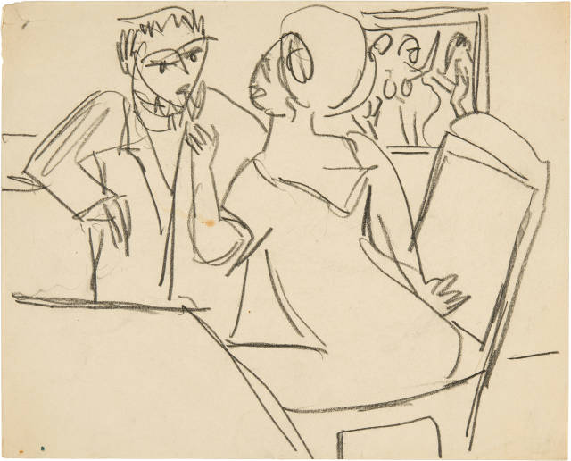 Ernst Ludwig Kirchner : Paar im Zimmer, 1912-1914