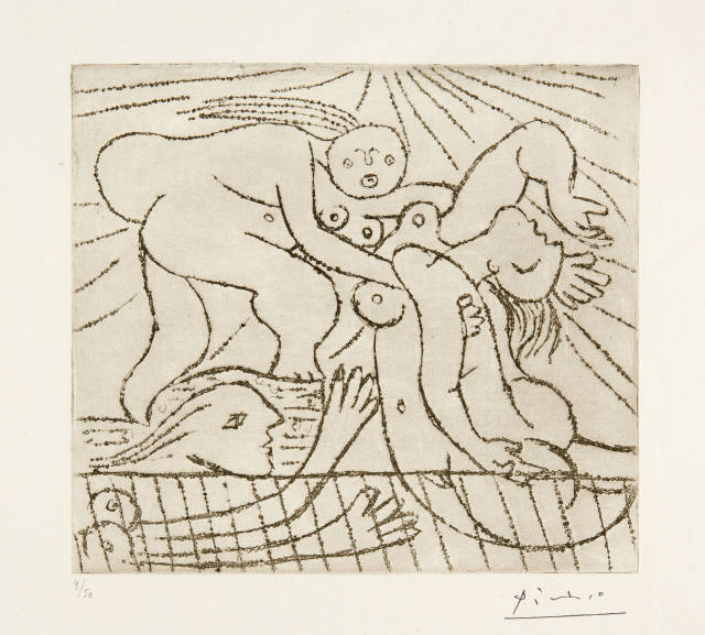 Pablo Picasso : Le Sauvetage de la noyée. III, 1932, Edition printed 1961