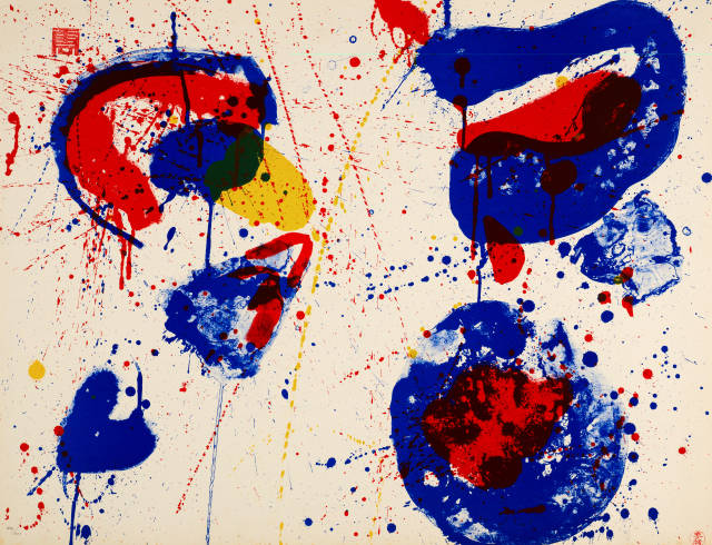 Sam Francis : Hurrah for the Red, White and Blue, 1961