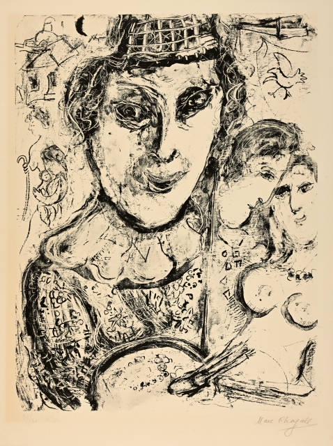 Marc Chagall : Autoportrait au couple, 1964