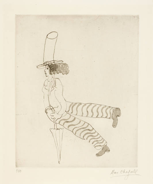 Marc Chagall : L'homme au parapluie - Der Mann mit dem ..., 1926/1927, Edition printed 1963