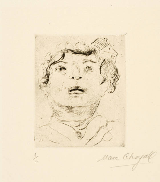 Marc Chagall : Autoportrait à la maison - Selbstportrait , Circa 1926