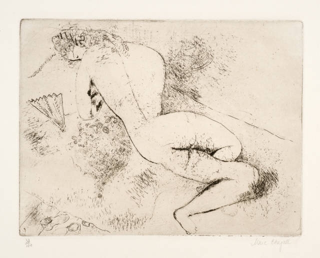 Marc Chagall : Nu à l'éventail - Akt mit Fächer, 1924