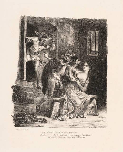 Eugène Delacroix : Faust dans la prison de Marguerite, 1828