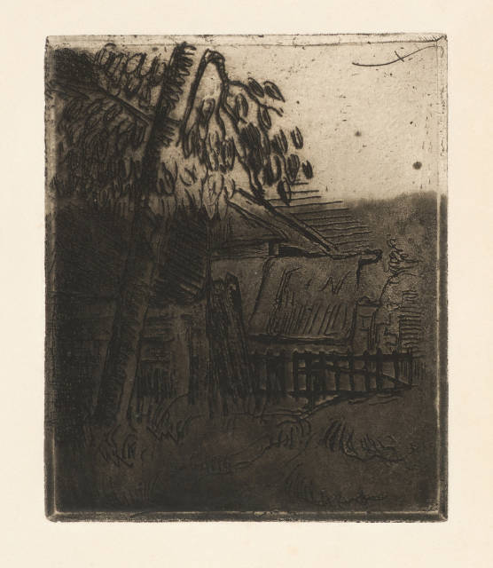 Paul Cezanne : Entrée de ferme, 1873