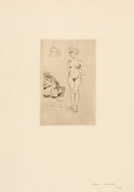 Henri Matisse : Deux nus, deux têtes d'enfants, 1900-1903