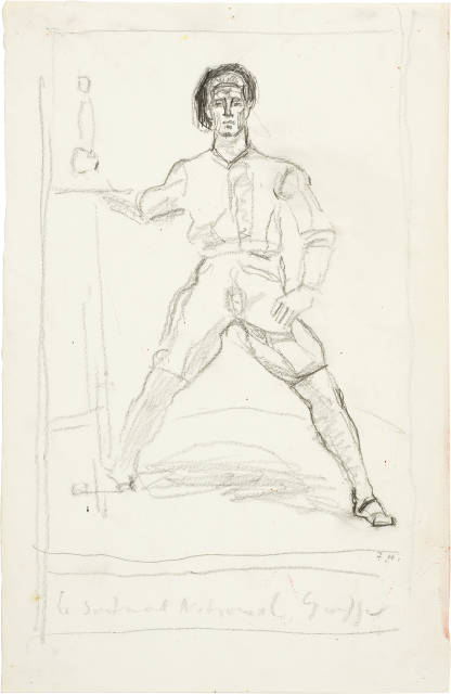Ferdinand Hodler : Studie zu 'Le sentiment national suisse', 1913