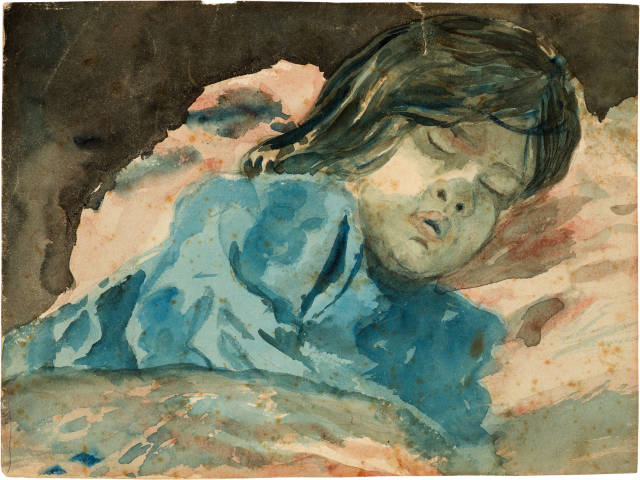 Otto Meyer-Amden : Schlafendes Mädchen, Circa 1905