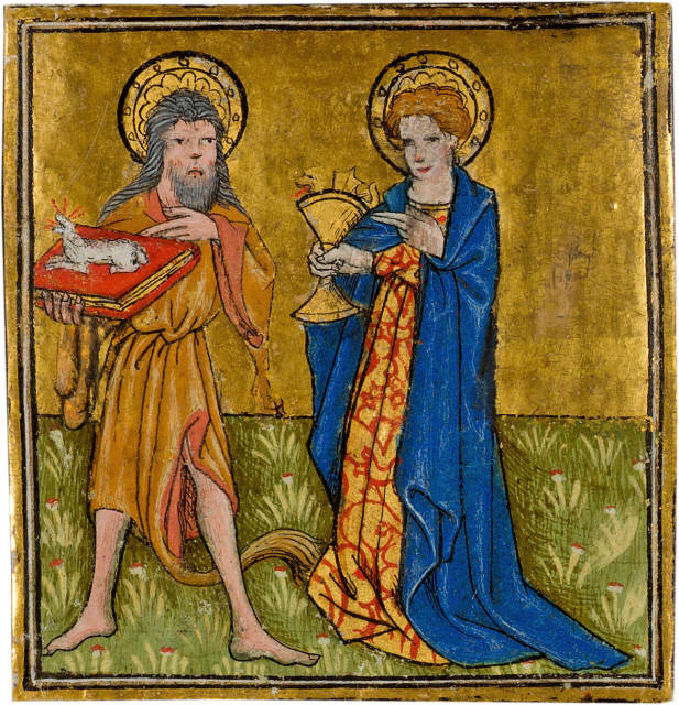 Anonym - Niederlande : Der heilige Johannes der Täufer und die ..., Circa 1450-1470