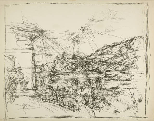 Alberto Giacometti : Le Lac de Sils et le Piz Corvatsch depuis la ..., 1957, Edition from 1958