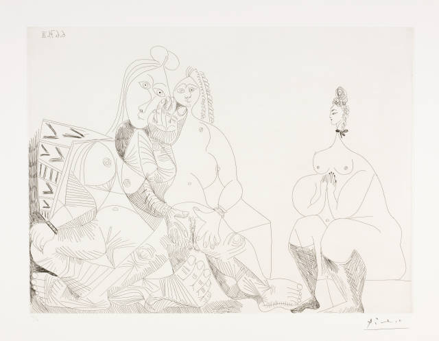 Pablo Picasso : Maison close. Repos et bavardages, 1971