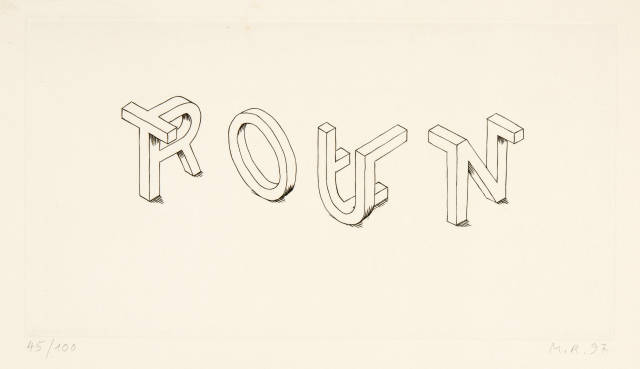 Markus Raetz : Croisement - Kreuzung, 1997