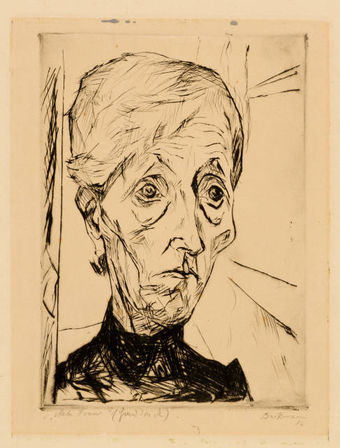Max Beckmann : Alte Frau , 1916