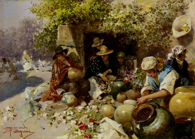 Riccardo  Pellegrini : Mercato dei fiori,  