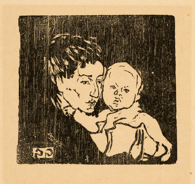 Giovanni Giacometti : Mutter und Kind I (Annetta und Bruno), 1908, Printed 1920/1921