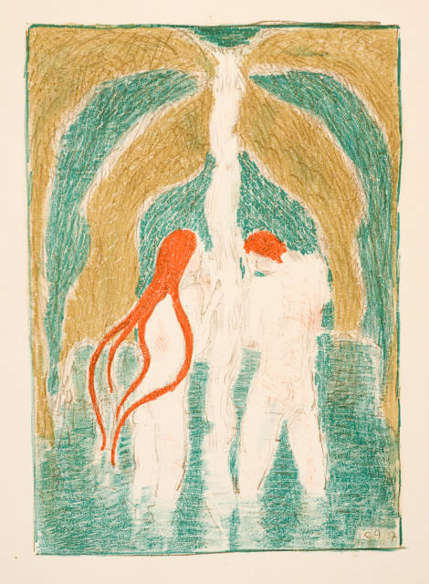Cuno Amiet : Der Jungbrunnen. - Die Freude. - Liegender ..., 1917, 1918, 1939