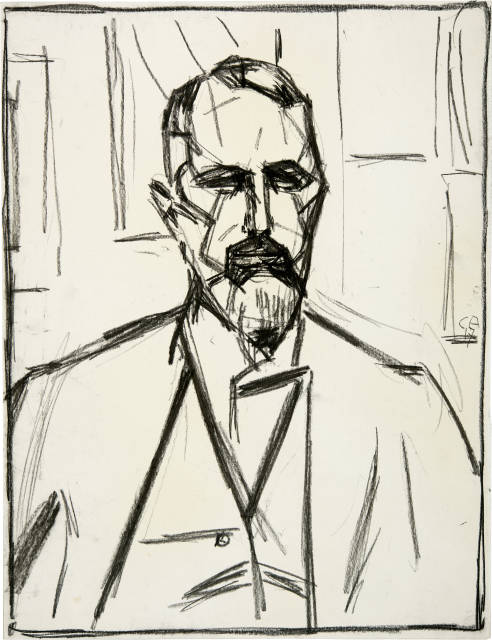 Cuno Amiet : Selbstbildnis en face, 1917