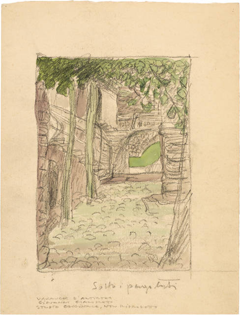 Giovanni Giacometti : Sotto i pergolati, 1907