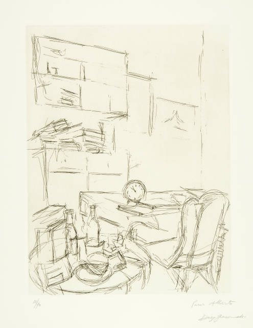 Alberto Giacometti : Le réveil dans la chambre rue Hippolyte ..., 1965