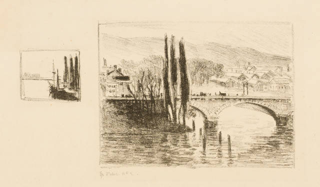 Camille Pissarro : Le Pont Corneille (Rive gauche), Circa 1896