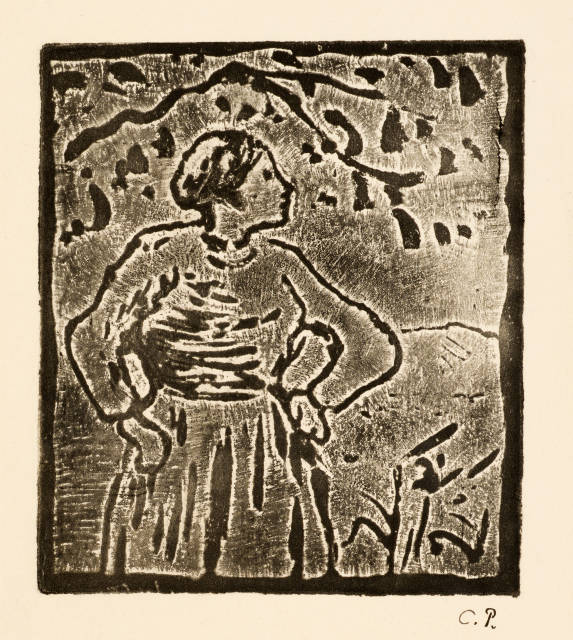 Camille Pissarro : Paysanne sous un arbre,  